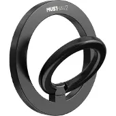 Musthavz MagLoop Ring Stand MagSafe – Magnetische Telefoon Ringhouder & Standaard – Titanium Black – Compatibel met MagSafe