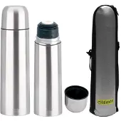 Maestro Thermos geïsoleerde fles met drinkbeker en draagtas voor warme of koude dranken (750ml)