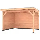 Westwood Douglas overkapping, 400 x 300, met achterwand en zijwand, Comfort Plus