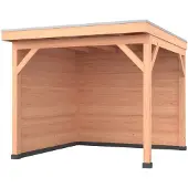Westwood Douglas overkapping, 300 x 300, met achterwand en zijwand, Comfort Plus