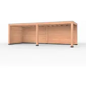 Westwood Douglas overkapping, 750 x 300, met achterwand en zijwand, Modern Plus