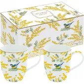 Easy life Mimosa Porseleinen Mokkenset - 2 stuks, 350 ml