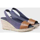 Toni pons Espadrilles met sleehak en leren details | MARINEBLAUW