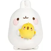 Molang - 23cm White Bunny With Chick Plush