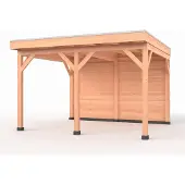 Westwood Douglas overkapping, 400 x 400, met achterwand, Comfort Plus