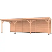 Westwood Douglas overkapping, 900 x 400, met achterwand, Comfort Plus