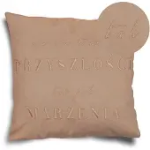 Helsinki Sierkussens 40x40 cm Beige met Positieve Tekst
