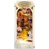 Rolife houten 3D-modelset: bloeiende Sakura-boekenkastinzet