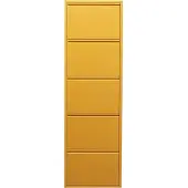 Kare design Schoenenkast Caruso geel 5 laden