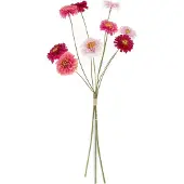 Maxifleur Kunstplanten Zinnia Kunstbloemen bundel 60cm Roze mix