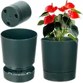 Kadax bloempot, bloemenhoes, 20 cm, ronde kunststof voet