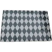 Zala living Vloermat 50x70 cm - Stijlvol & Wasbaar - Antraciet/Lichtgrijs