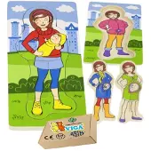 Viga Houten puzzel Kind Ontwikkelingsfasen Montessori Educatief Speelgoed