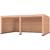 Westwood Douglas overkapping, 600 x 400, met achterwand en twee zijwanden, Modern Plus