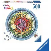 Ravensburger Ronde Puzzel 500 Stukken Kleuren Palet Snoepjes