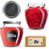 Kadax Amphora Jar fi82 510ml + deksel wz5 Zilver