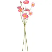 Maxifleur Kunstplanten Klaprozen Kunstbloemenbundel 60cm Roze mix