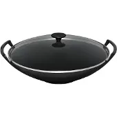 Le Creuset Wok met Glazen Deksel Mat Zwart Ø 36cm 4,5l
