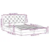 vidaXL Bedframe zonder matras, zwart, 140x200 cm, stof