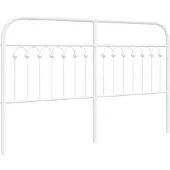 vidaXL Vervangend hoofdbord 150 cm metaal wit