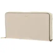 BOSS Leren portemonnee Numah Ziparound Wallet Light Beige