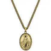 Lucleon Sanctus | Goudkleurige Miraculeuze Medaillon Ketting