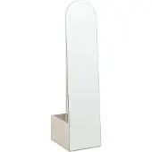 En.casa Staande garderobespiegel Kuonta met kledingrek 165x40x51 cm havermout []