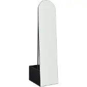 En.casa Staande garderobespiegel Kuonta met kledingrek 165x40x51 cm zwart []