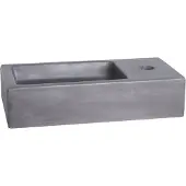 Differnz Hura fontein - 38x18x9cm - Rechthoek - 1 kraangat - Beton - grijs