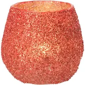 J-Line theelichthouder - glas - rood - small