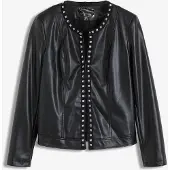 Bonprix Imitatieleren blazer met studs maat 36