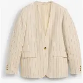 Bonprix Blazer zonder kraag, van linnen 48