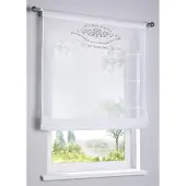 Bonprix Transparant vouwgordijn met borduursel maat h/b: 130/45 cm