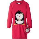 Bonprix Gebreide meisjes jurk inclusief tasje (2-dlg. set) maat 116/122