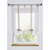 Bonprix Vouwgordijn met bindkoord en borduursel (1 stuk) h/b: 140/100 cm