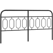 vidaXL Vervangend hoofdbord 183 cm metaal zwart