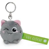 Magni Sleutelhanger kat "Veel succes!" groen 5cm
