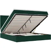 vidaXL Ottoman bed met matrassen en LED's 160x200cm fluweel