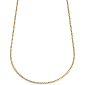 Lucleon Essentials | 3 mm Goudkleurige Ketting met Gebogen Venetiaanse Schakels