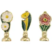 Doing Goods Kaarthouders Set - Posy Bloemen - Messing