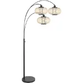 Steinhauer Vloerlamp Sparkled Light met bamboe kappen