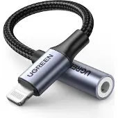 UGREEN 30756, 0,1 meter, Lightning, 3,5 mm, Male (stekker), Female (connector), Recht