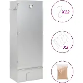 vidaXL BBQ-rookoven met houtsnippers 44,5x29x110 cm staal