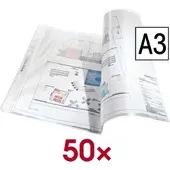 Leitz Premium Showtas A3 landscape - A3 - 0,13 mm - 4-gaats - 50 stuks - Transparant