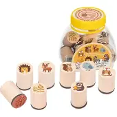 Goki houten stempelset bosdieren - creatieve speelgoedset voor kinderen.