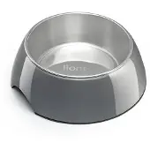 Lionto hondenvoerbak, RVS inzet, antislip & melamine behuizing 420 ml grijs