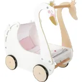 Small Foot Poppenwagen zwaan - Houten speelgoed vanaf 3 jaar