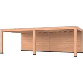 Westwood Douglas overkapping, 600 x 400, met achterwand, Modern Plus