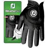 Footjoy Weathersof Handschoen Heren 2025 Linkerhandschoen Zwart (rechtshandige speler) - XL