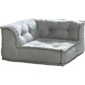 Vente-unique Grijze hoekfauteuil in stof DIROLA